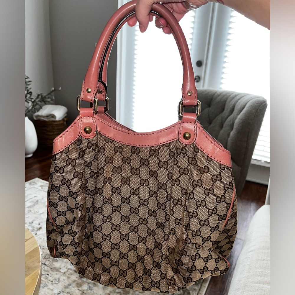Vintage Gucci Medium GG Canvas Sukey Tote - Picture 2 of 12